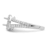 Oval Halo Diamond Semi-mount Engagement Rings