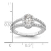 Oval Halo Diamond Semi-mount Engagement Rings