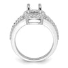 Oval Halo Diamond Semi-mount Engagement Rings