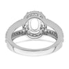 Oval Halo Diamond Semi-mount Engagement Rings