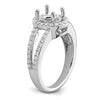 Oval Halo Diamond Semi-mount Engagement Rings