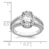 Oval Halo Diamond Semi-mount Engagement Rings