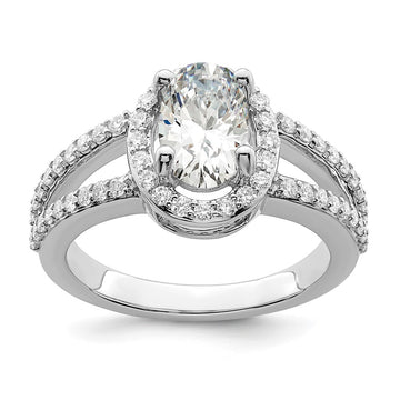 Oval Halo Diamond Semi-mount Engagement Rings