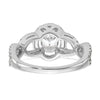 Oval Halo Diamond Semi-mount Engagement Rings