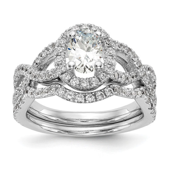 Oval Halo Diamond Semi-mount Engagement Rings