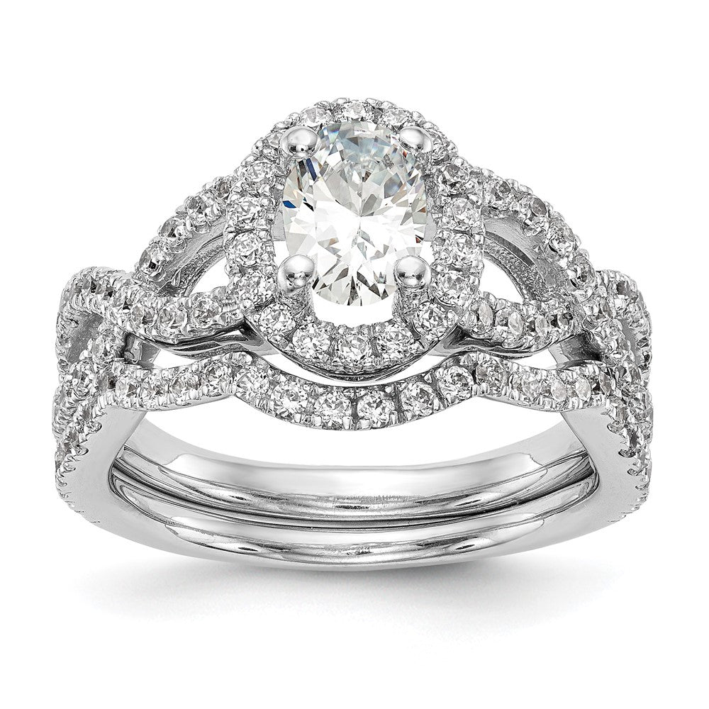 Oval Halo Diamond Semi-mount Engagement Rings