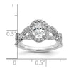 Oval Halo Diamond Semi-mount Engagement Rings