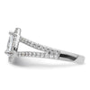 Pear Halo Diamond Semi-mount Engagement Rings