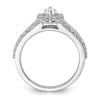 Marquise Halo Diamond Semi-mount Engagement Rings