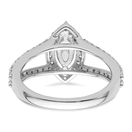 Marquise Halo Diamond Semi-mount Engagement Rings