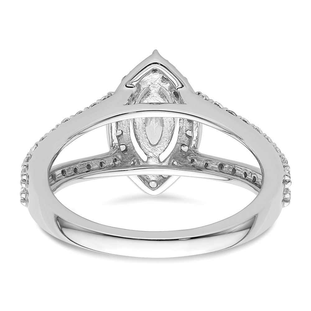 Marquise Halo Diamond Semi-mount Engagement Rings