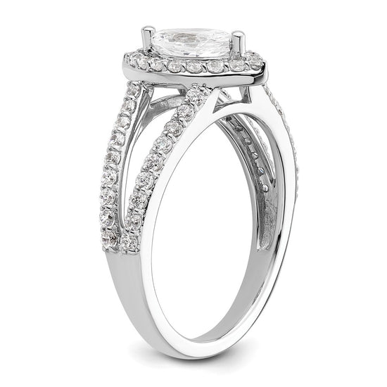 Marquise Halo Diamond Semi-mount Engagement Rings