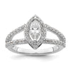 Marquise Halo Diamond Semi-mount Engagement Rings