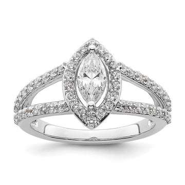 Marquise Halo Diamond Semi-mount Engagement Rings