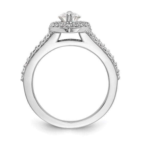 Marquise Halo Diamond Semi-mount Engagement Rings