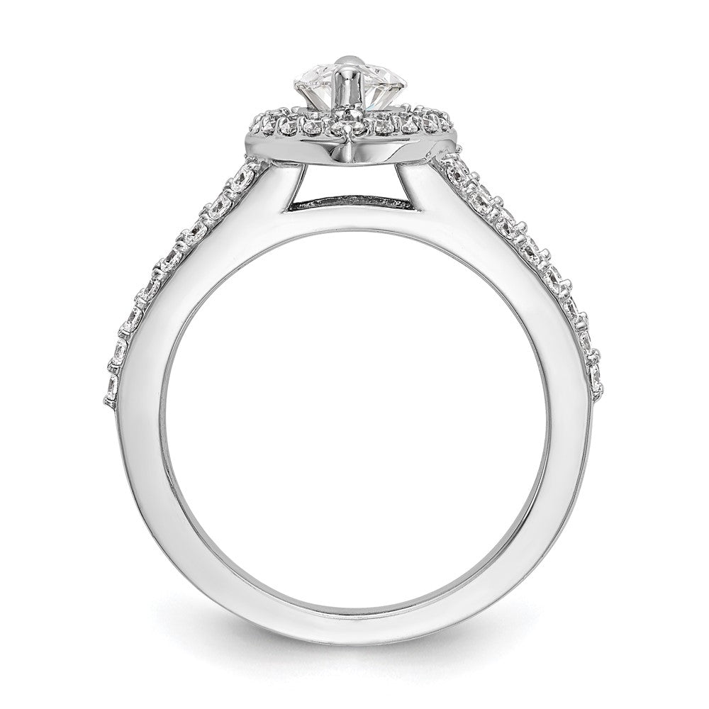 Marquise Halo Diamond Semi-mount Engagement Rings