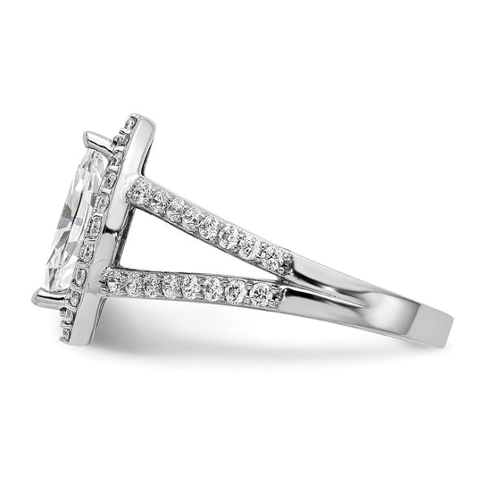 Marquise Halo Diamond Semi-mount Engagement Rings