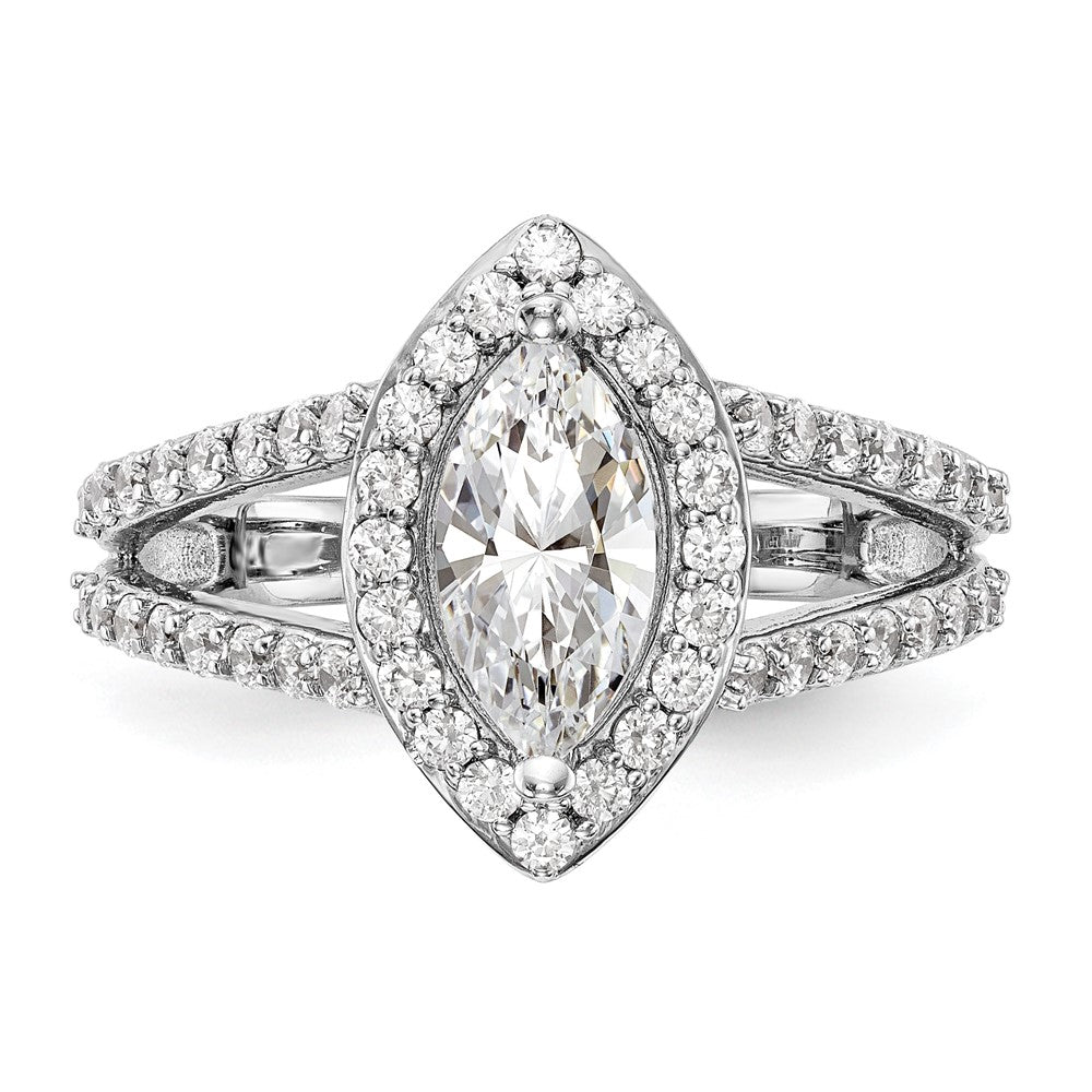 Marquise Halo Diamond Semi-mount Engagement Rings