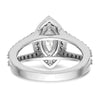 Marquise Halo Diamond Semi-mount Engagement Rings