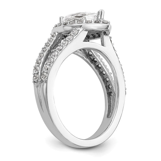 Marquise Halo Diamond Semi-mount Engagement Rings