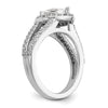 Marquise Halo Diamond Semi-mount Engagement Rings