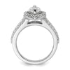 Marquise Halo Diamond Semi-mount Engagement Rings