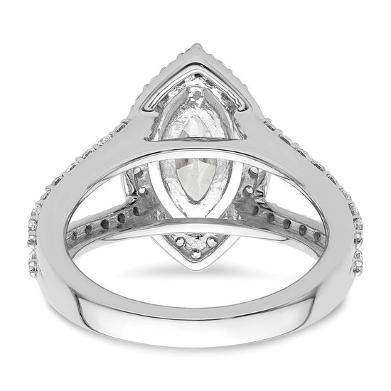 Marquise Halo Diamond Semi-mount Engagement Rings