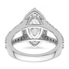 Marquise Halo Diamond Semi-mount Engagement Rings
