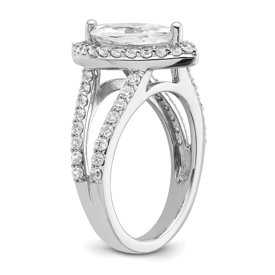 Marquise Halo Diamond Semi-mount Engagement Rings