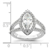 Marquise Halo Diamond Semi-mount Engagement Rings