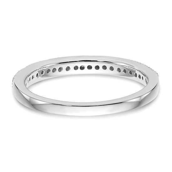 14K White Gold 1/8 carat Diamond Complete Wedding Band