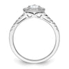 Trillion Halo Diamond Semi-mount Engagement Rings