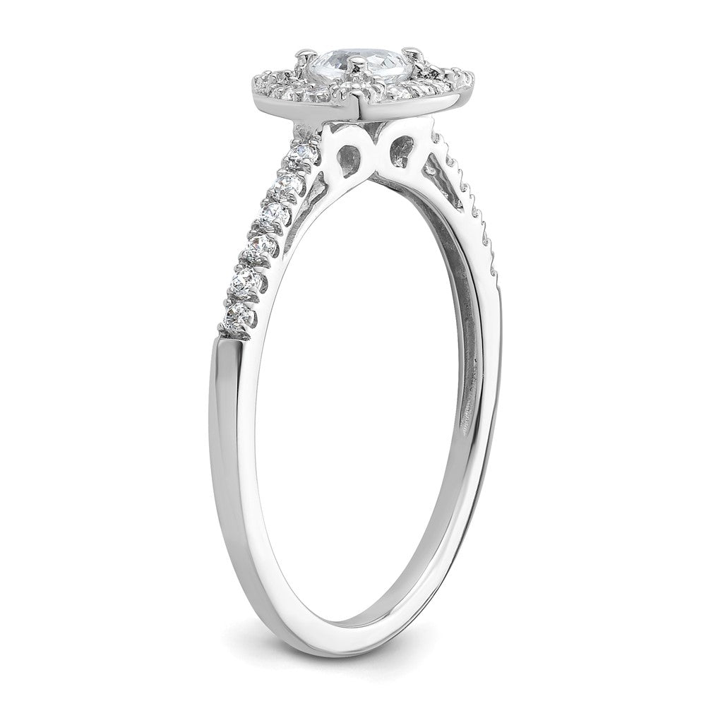 Trillion Halo Diamond Semi-mount Engagement Rings