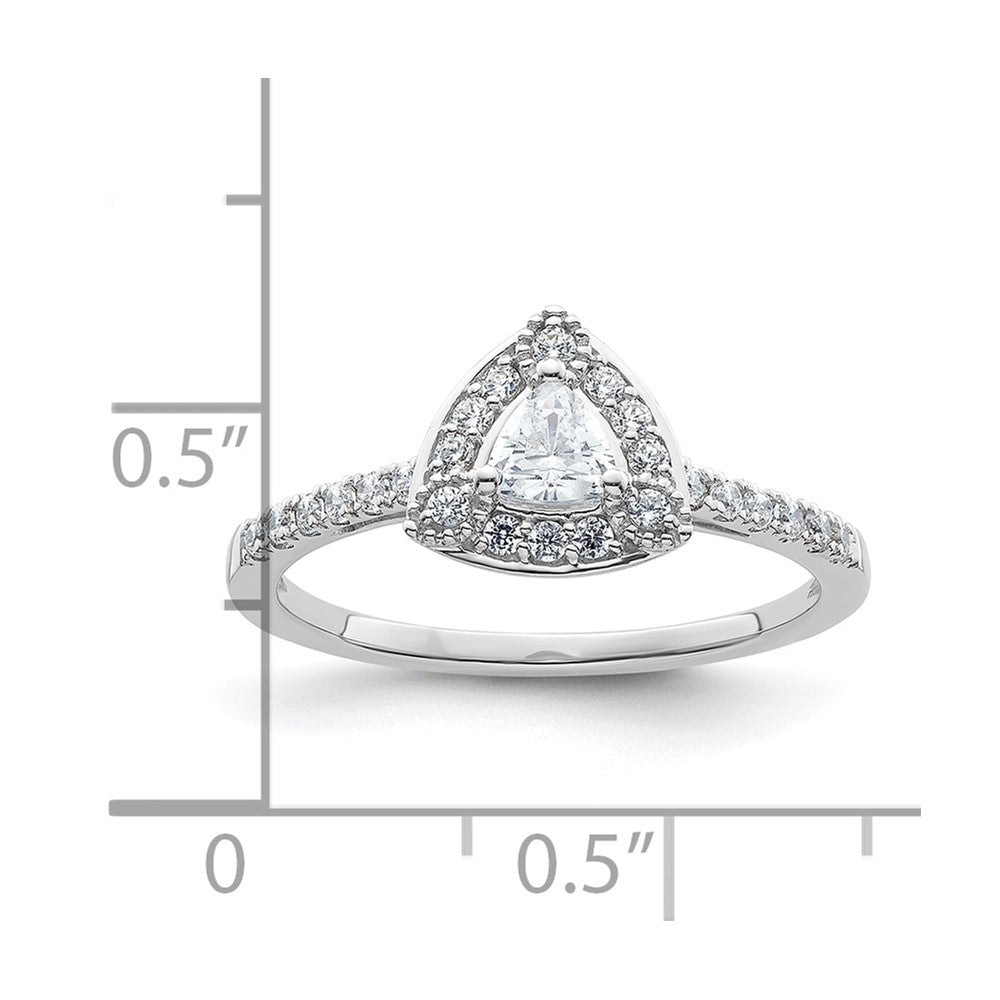 Trillion Halo Diamond Semi-mount Engagement Rings