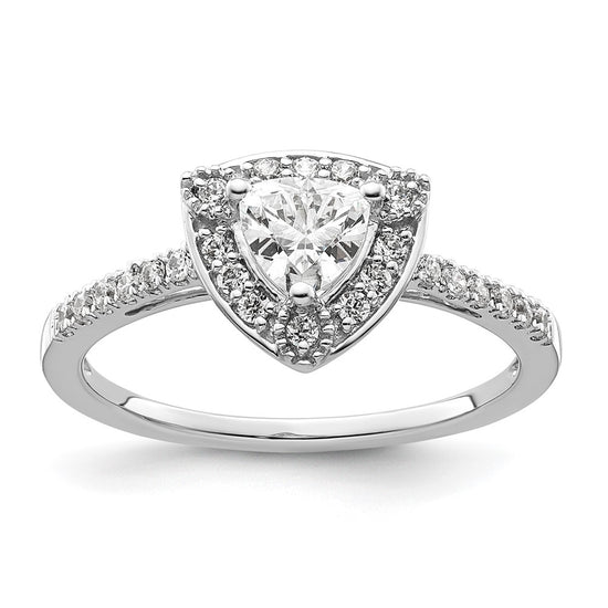 Trillion Halo Diamond Semi-mount Engagement Rings