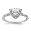 Trillion Halo Diamond Semi-mount Engagement Rings