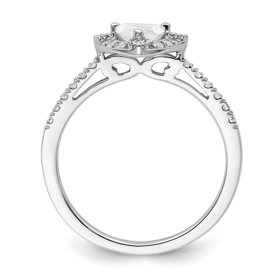 Trillion Halo Diamond Semi-mount Engagement Rings