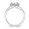 Trillion Halo Diamond Semi-mount Engagement Rings