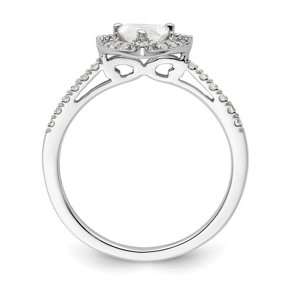 Trillion Halo Diamond Semi-mount Engagement Rings
