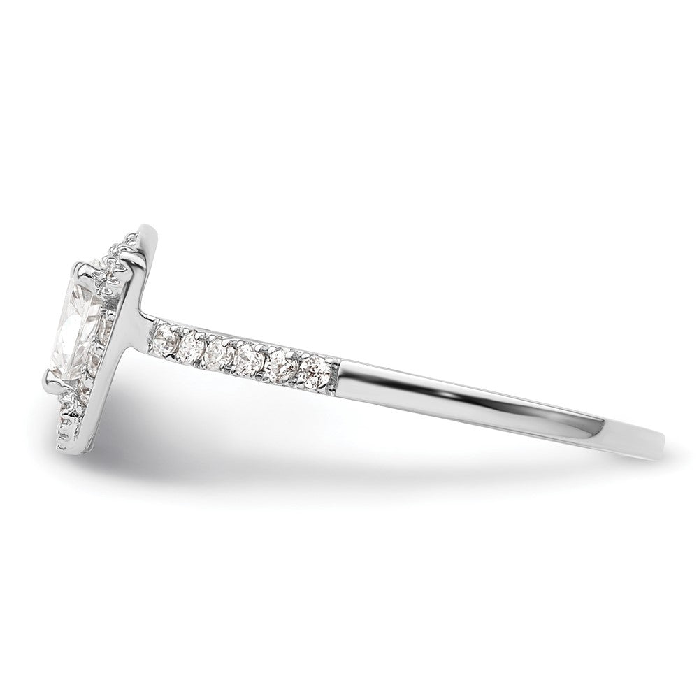 Trillion Halo Diamond Semi-mount Engagement Rings
