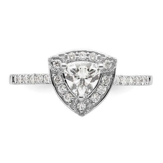 Trillion Halo Diamond Semi-mount Engagement Rings