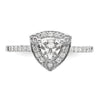 Trillion Halo Diamond Semi-mount Engagement Rings