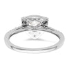 Trillion Halo Diamond Semi-mount Engagement Rings