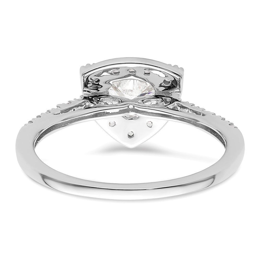 Trillion Halo Diamond Semi-mount Engagement Rings