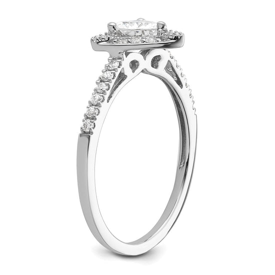 Trillion Halo Diamond Semi-mount Engagement Rings