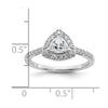 Trillion Halo Diamond Semi-mount Engagement Rings