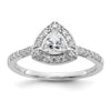 Trillion Halo Diamond Semi-mount Engagement Rings
