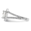 Heart Halo Diamond Semi-mount Engagement Rings