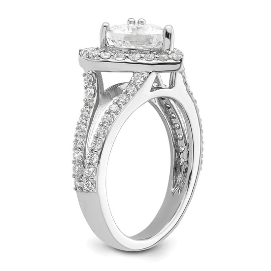 Heart Halo Diamond Semi-mount Engagement Rings