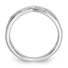 14K White Gold Criss-Cross 1/5 carat Diamond Complete Wedding Band
